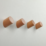 Max Solid Natural Wooden Wall Hook Peg Hallway Coat Hanger Modern Beech Wood