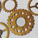 Max Retro Wooden Steampunk Gear Home Bar Cafe Wall Hanging Decor Gold #4 24cm
