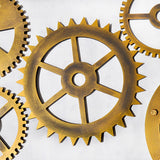 Max Retro Wooden Steampunk Gear Home Bar Wall Hanging Decor Gold #8 30cm
