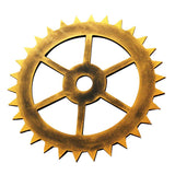 Max Retro Wooden Steampunk Gear Home Bar Wall Hanging Decor Gold #8 30cm