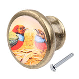 Max Vintage Metal Round Birds Drawer Knob Cupboard Cabinet Knobs Pull Handle #5