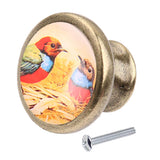 Max Vintage Metal Round Birds Drawer Knob Cupboard Cabinet Knobs Pull Handle #5