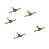 Max Maxb 5pcs Brass T Type Joiner Fuel Hose Joiner Tee Connector Air Water Gas 4mm