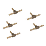 Max Maxb 5pcs Brass T Type Joiner Fuel Hose Joiner Tee Connector Air Water Gas 4mm