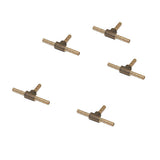 Max Maxb 5pcs Brass T Type Joiner Fuel Hose Joiner Tee Connector Air Water Gas 4mm