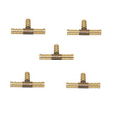 Max Maxb 5pcs Brass T Type Joiner Fuel Hose Joiner Tee Connector Air Water Gas 8mm