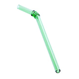 Bent Glass Drinking Straws Reusable Party Bar Wedding Tableware Decor Green