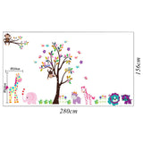 Max kitchen bedroom Wall Stickers Art Room Removable Decals  Giraffe and monkey