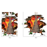 Max kitchen bedroom Wall Stickers Art Room Removable Decals Flame Bridge