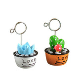 Max Maxb Photo Notes Message Card Clip Holder Artificial Cactus Bonsai Table Decor #3
