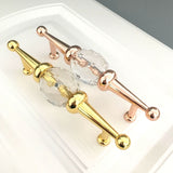 Maxbell  128mm Crystal Diamond Door Pull Knob Cabinet Cupboard Handle Rose Gold