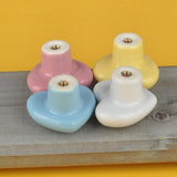 Max Maxb Heart Shaped Ceramic Door Drawer Bin Handle Pull Knob Hardware Blue