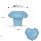 Max Maxb Heart Shaped Ceramic Door Drawer Bin Handle Pull Knob Hardware Blue