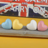 Max Maxb Heart Shaped Ceramic Door Drawer Bin Handle Pull Knob Hardware Blue