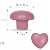 Max Maxb Heart Shaped Ceramic Door Drawer Bin Handle Pull Knob Hardware Pink