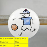 Max Maxb Cartoon Ceramic Single Hole Round Wardrobe Kitchen Door Knob Basketball boy