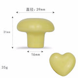 Maxbell Heart Shaped Ceramic Door Drawer Bin Handle Pull Knob Hardware Yellow