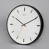 Max Maxb Simple Silent Non-ticking Round Wall Clock Easy to Read Black 14 Inch