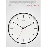 Max Maxb Simple Silent Non-ticking Round Wall Clock Easy to Read Black 14 Inch
