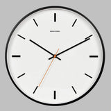 Max Maxb Simple Silent Non-ticking Round Wall Clock Easy to Read Black 14 Inch