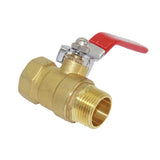 Max Brass Ball Valve Threaded Shut-Off Switch Handle Valve Connector 5#DN20