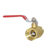 Max Brass Ball Valve Threaded Shut-Off Switch Handle Valve Connector 5#DN20