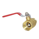 Max Brass Ball Valve Threaded Shut-Off Switch Handle Valve Connector 5#DN20