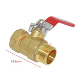 Max Brass Ball Valve Threaded Shut-Off Switch Handle Valve Connector 5#DN20