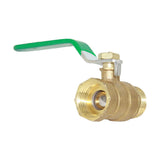 Max Brass Ball Valve Threaded Shut-Off Switch Handle Valve Connector 6#DN15