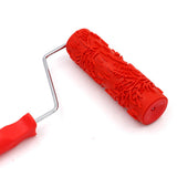 Max 7" Assorted Embossed Floral Pattern Painting Roller with Plastic Handle F