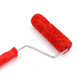 Max 7" Assorted Embossed Floral Pattern Painting Roller with Plastic Handle F