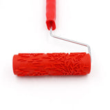 Max 7" Assorted Embossed Floral Pattern Painting Roller with Plastic Handle F