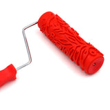 Max 7" Assorted Embossed Floral Pattern Painting Roller with Plastic Handle J