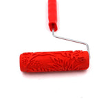 Max 7" Assorted Embossed Floral Pattern Painting Roller with Plastic Handle J