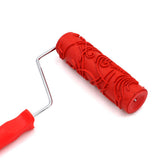Max 7" Assorted Embossed Floral Pattern Painting Roller with Plastic Handle K