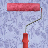 Max 7" Assorted Embossed Floral Pattern Painting Roller with Plastic Handle K