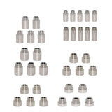 Max 5Pcs Double End Stainless Steel Hose Pipe Extension Connector Adapter  20mm