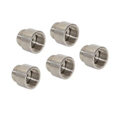 Max 5Pcs Double End Stainless Steel Hose Pipe Extension Connector Adapter  20mm