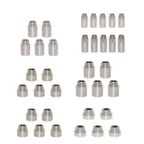 Max 5Pcs Double End Stainless Steel Hose Pipe Extension Connector Adapter  20mm