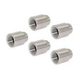 Max 5Pcs Double End Stainless Steel Hose Pipe Extension Connector Adapter  25mm