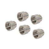 Max 5Pcs Double End Stainless Steel Hose Pipe Extension Connector Adapter  15mm