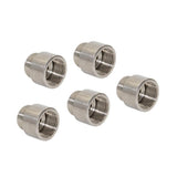 Max 5Pcs Double End Stainless Steel Hose Pipe Extension Connector Adapter  15mm