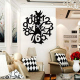 Max Maxb Tree Shaped Wall Clock Time 12H Display Quartz Decorative Clock Easy Read C