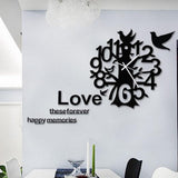 Max Maxb Tree Shaped Wall Clock Time 12H Display Quartz Decorative Clock Easy Read C