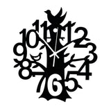 Max Maxb Tree Shaped Wall Clock Time 12H Display Quartz Decorative Clock Easy Read C