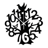 Max Maxb Tree Shaped Wall Clock Time 12H Display Quartz Decorative Clock Easy Read C