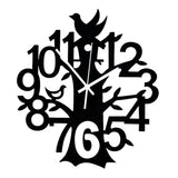 Max Maxb Tree Shaped Wall Clock Time 12H Display Quartz Decorative Clock Easy Read C
