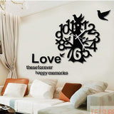 Max Maxb Tree Shaped Wall Clock Time 12H Display Quartz Decorative Clock Easy Read C