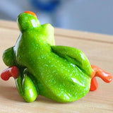 Max Maxb Resin Creative 3D Craft Frog Figurine Office Desk Computer Decoration #2