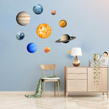 Glow In the Dark Solar System Nine Planet Wall Sticker Kids Bedroom Decor #2